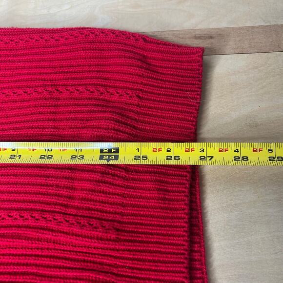 Ralph Lauren Chaps Men’s Red Pullover Sweater Crewneck Size Large 100% Cotton - Picture 8 of 9